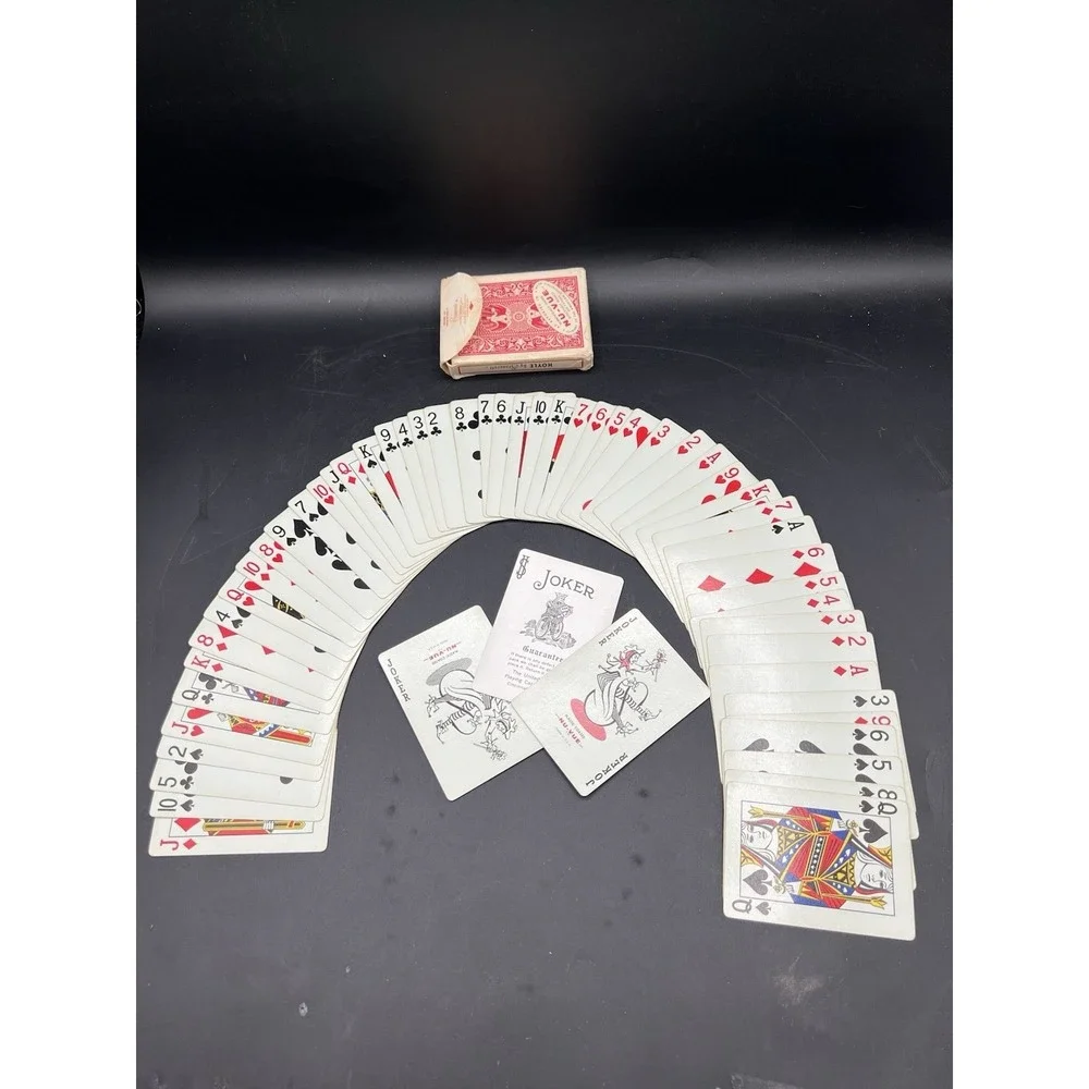 Vtg Hoyle Official  Playing Cards Plastic Coated Jumbo Face Nevada Finish,Nu-Vue